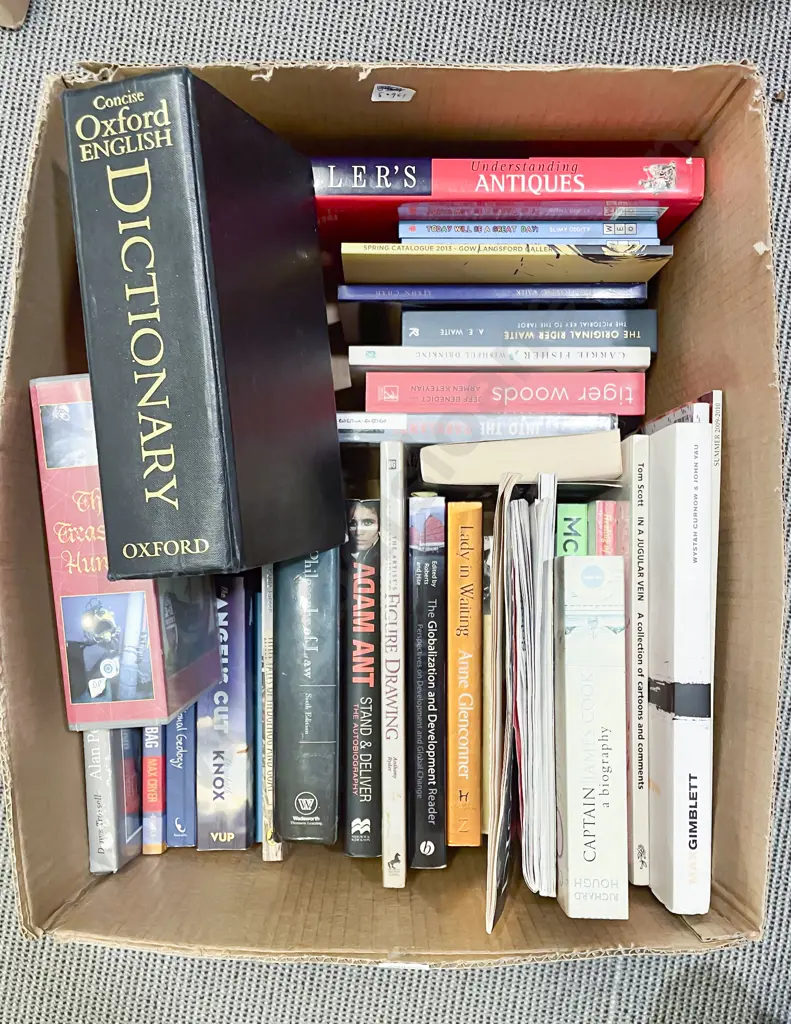 Box of Assorted Books Image 1++