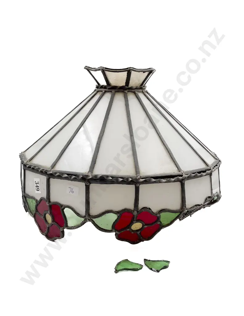 Vintage Stained Glass Pendant Lightshade Image 1++