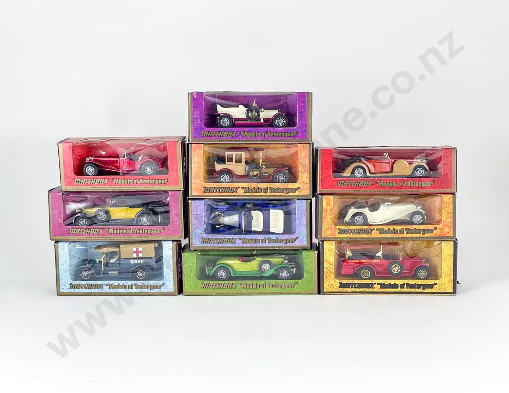 10 Matchbox Models of Yesteryear Window Woodgrain Boxed Image 1++
