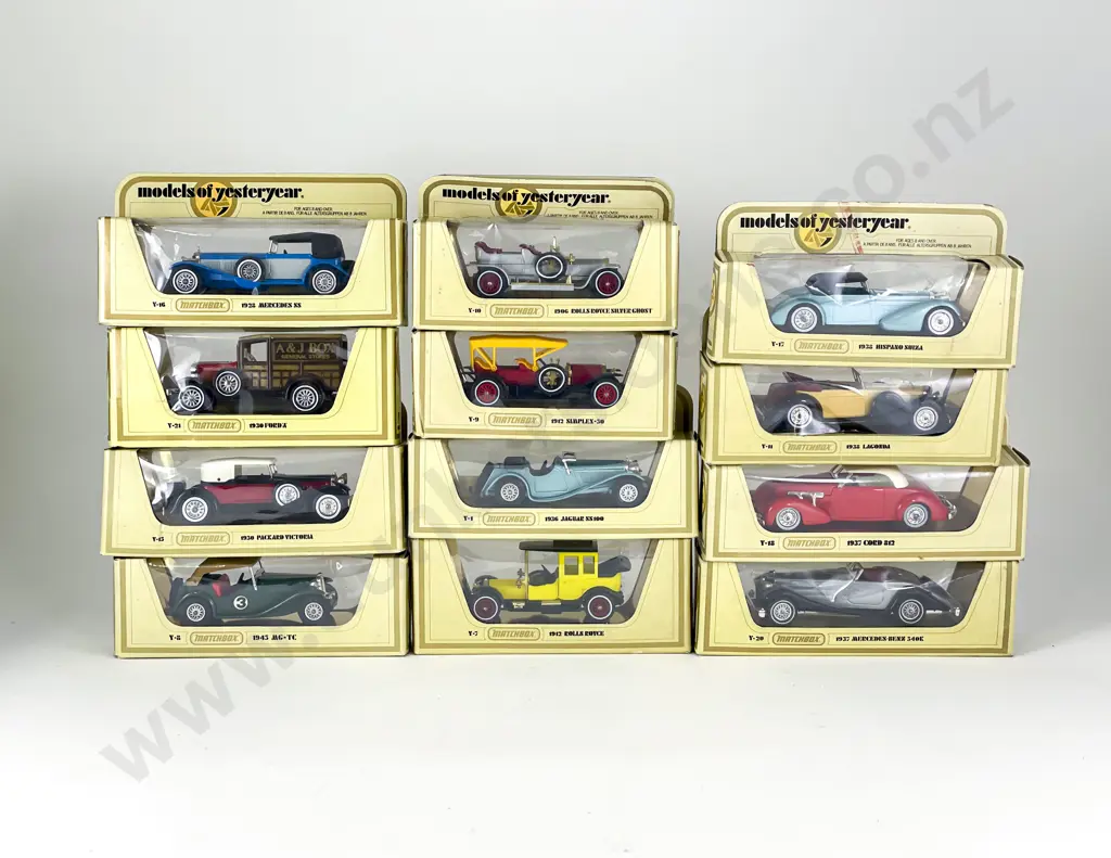 12 Matchbox Models of Yesteryear Yellow Boxed Vintage Car Models Image 1++