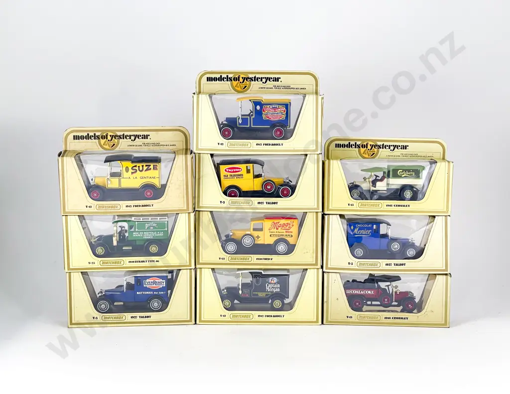 10 Matchbox Models of Yesteryear Yellow Boxed Advertising Models Image 1++