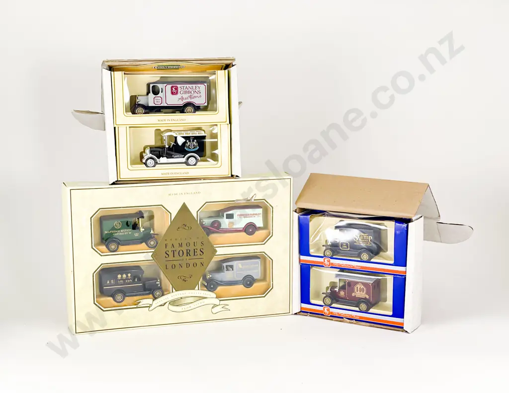 13 Lledo Promotional Models and Famous Stores Four Vehicle Pack Image 1++