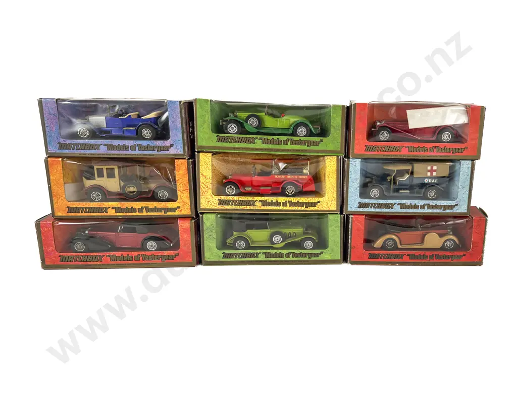 9 Matchbox Models of Yesteryear Window Woodgrain Boxed Image 1++