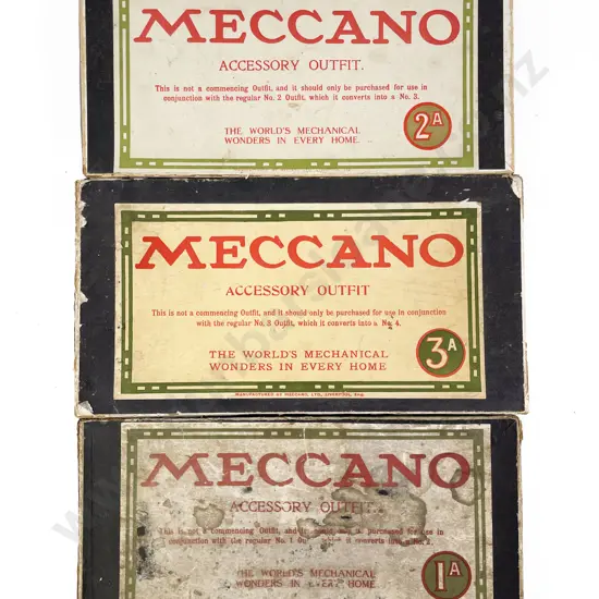 Vintage Meccano Part Boxed Sets 2A x3 1A and 3A