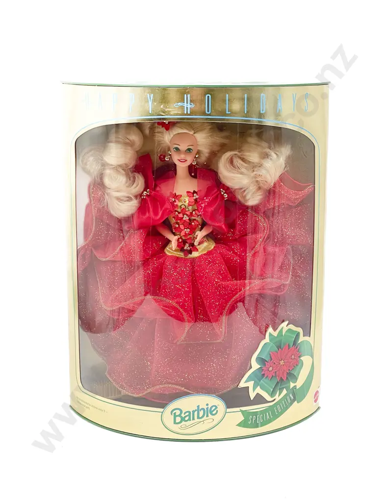 Mattel Boxed As New 1993 Happy Holidays Barbie Image 1++