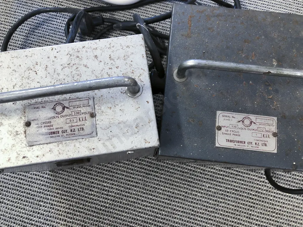 Two Vintage Transformers with Work Floodlight Image 1++