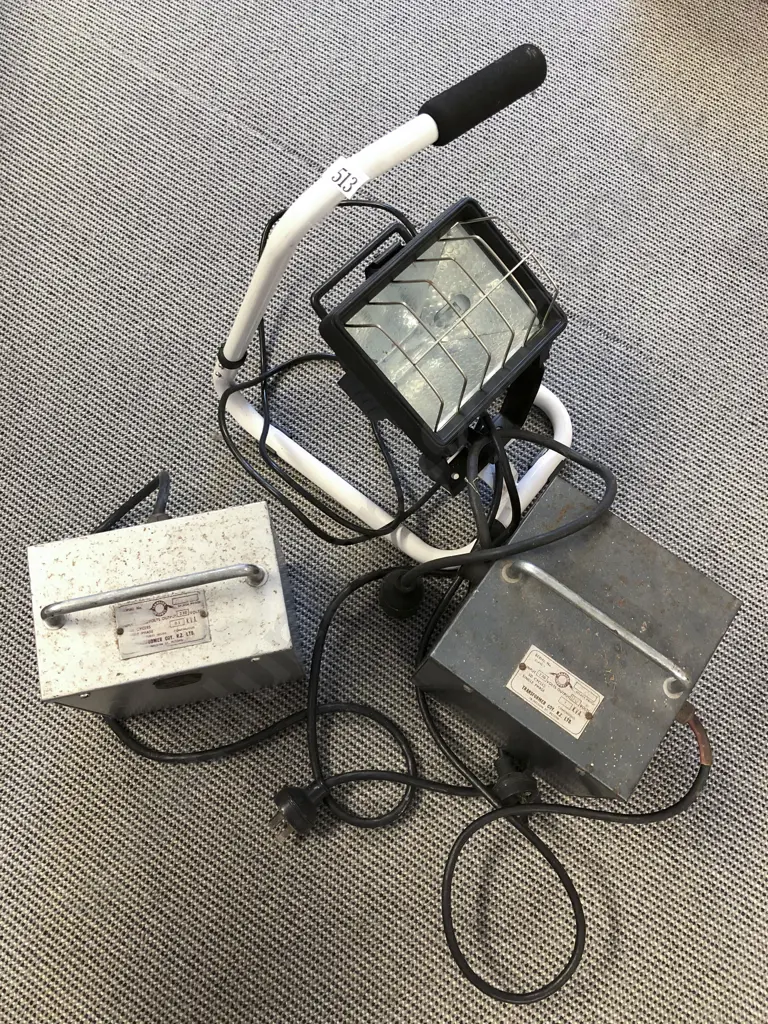 Two Vintage Transformers with Work Floodlight Image 1++