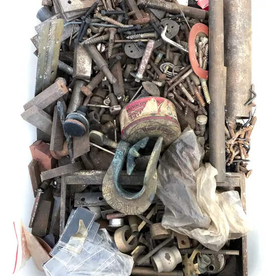 Quantity of Assorted Vintage Screws & Hinges etc