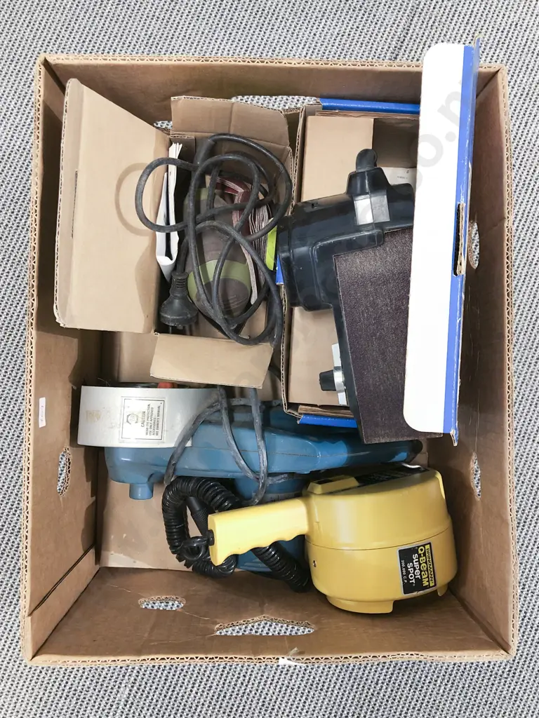 Box of Assorted Power Tools etc Image 1++