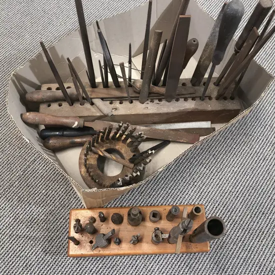 Quantity of Assorted Vintage Drill Bits with Files etc