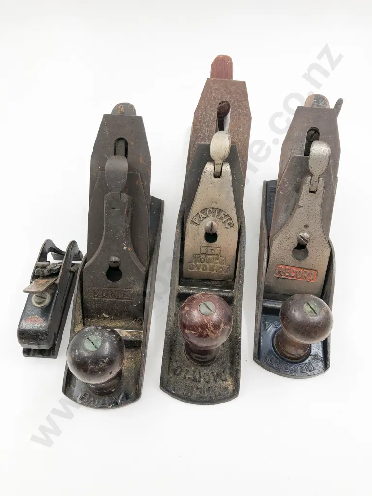 Three Assorted Vintage Wood Planes together with Small Stanley Plane Image 1++