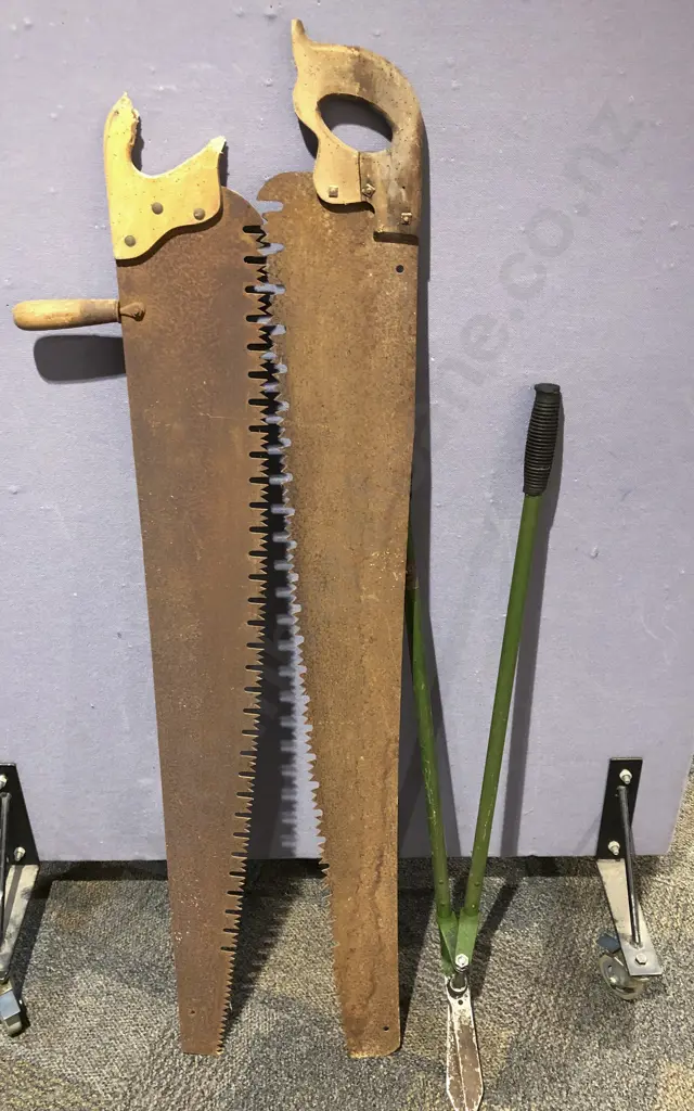 Two Large Vintage Saws together with Angle Trimmer Image 1++