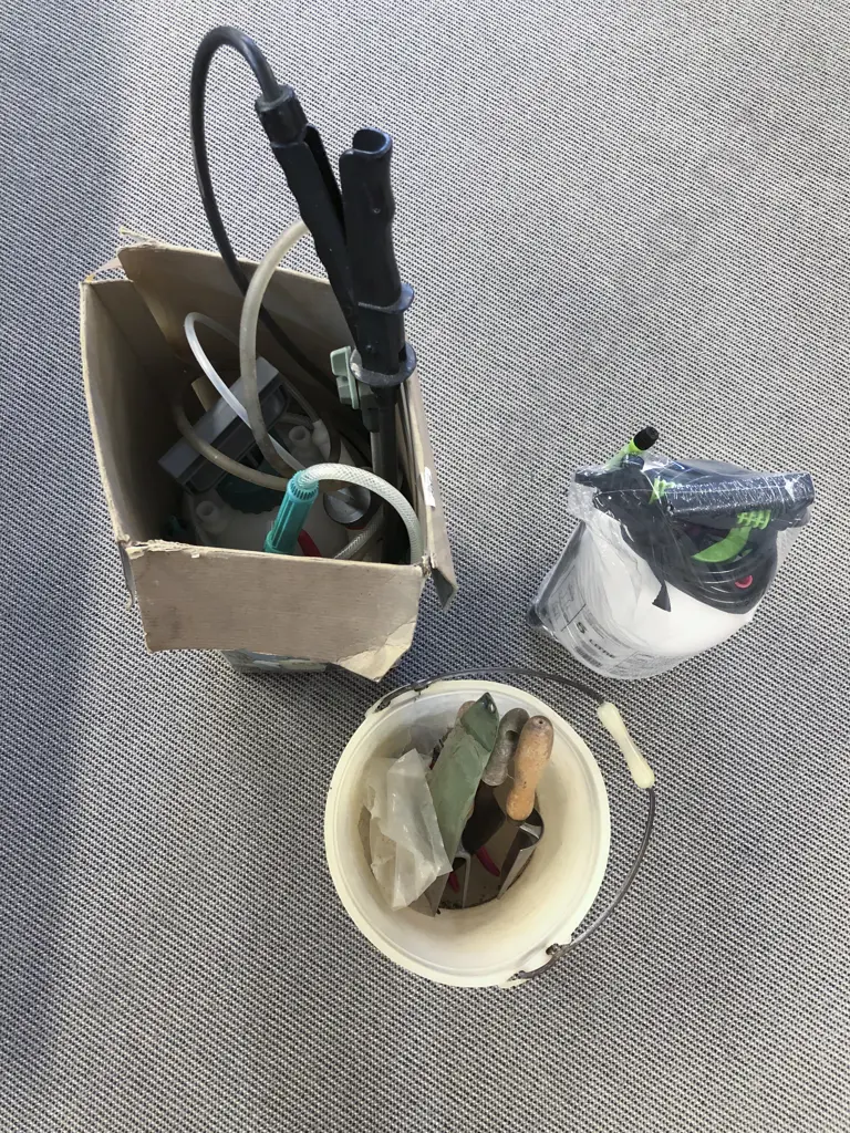 Two Assorted Weed Sprayers and Small Quantity of Garden Tools Image 1++