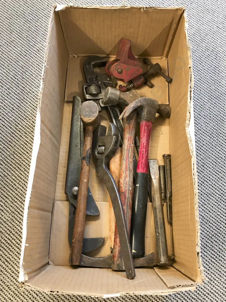 Box of Assorted Vintage Tools Image 1++
