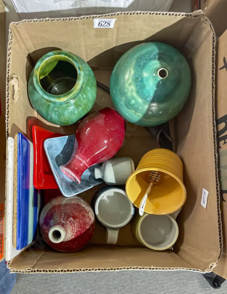 Qty of Assorted Pottery Etc Including John Campbell Vase C1933 Image 1++