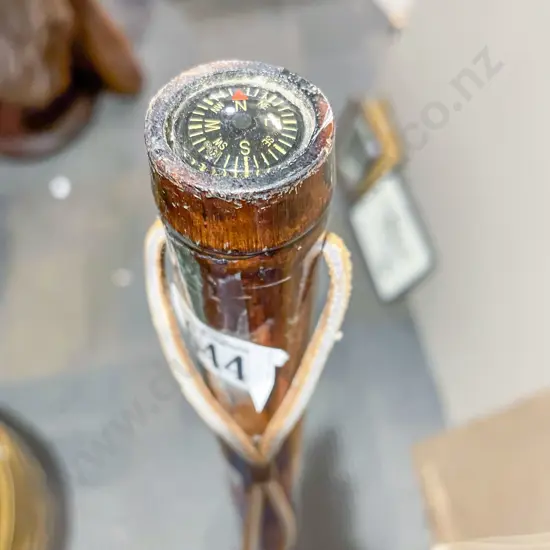 Mountaineer's Staff/Flute with Compass Finial