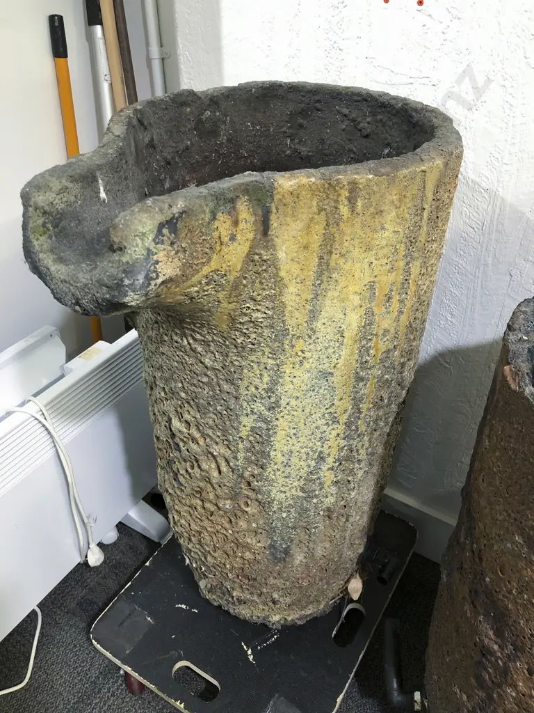Vintage Graphite Crucible Converted to Water Fountain Image 1++
