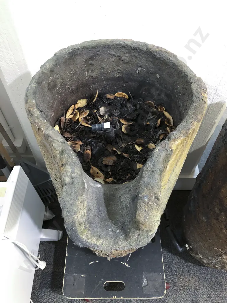 Vintage Graphite Crucible Converted to Water Fountain Image 1++