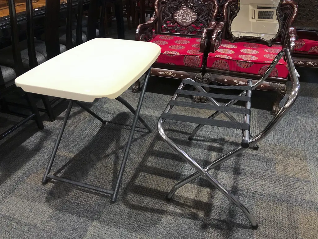 Modern Folding Table together with Luggage Rack Image 1++