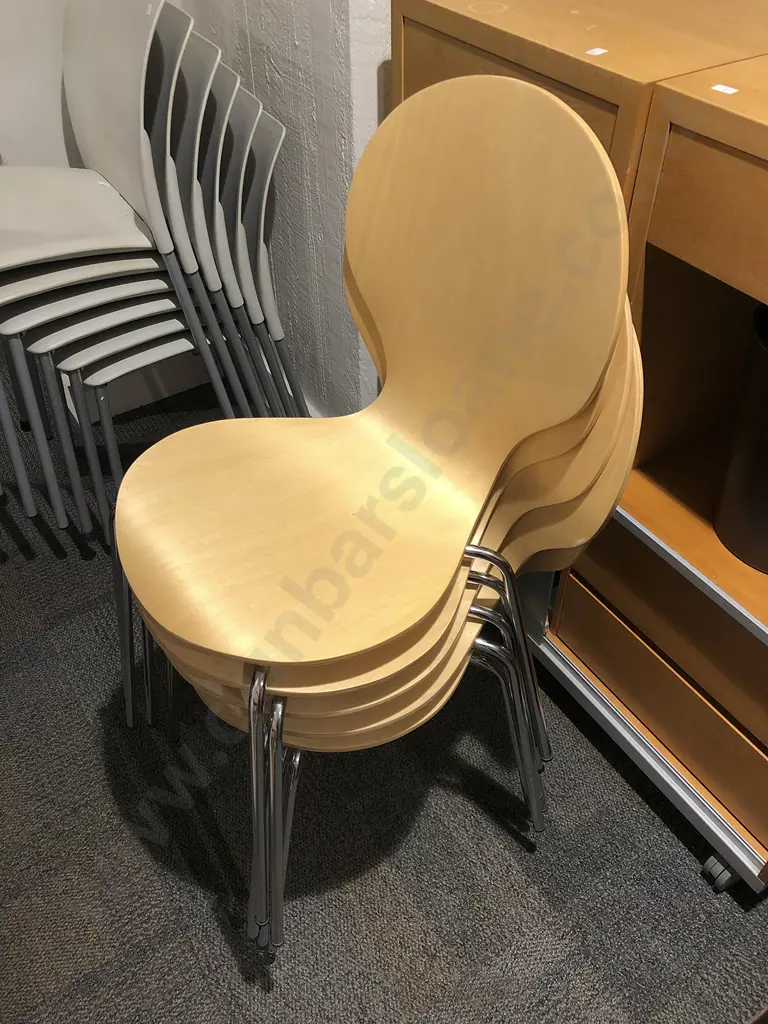 Six Modern Stacking Chairs Image 1++