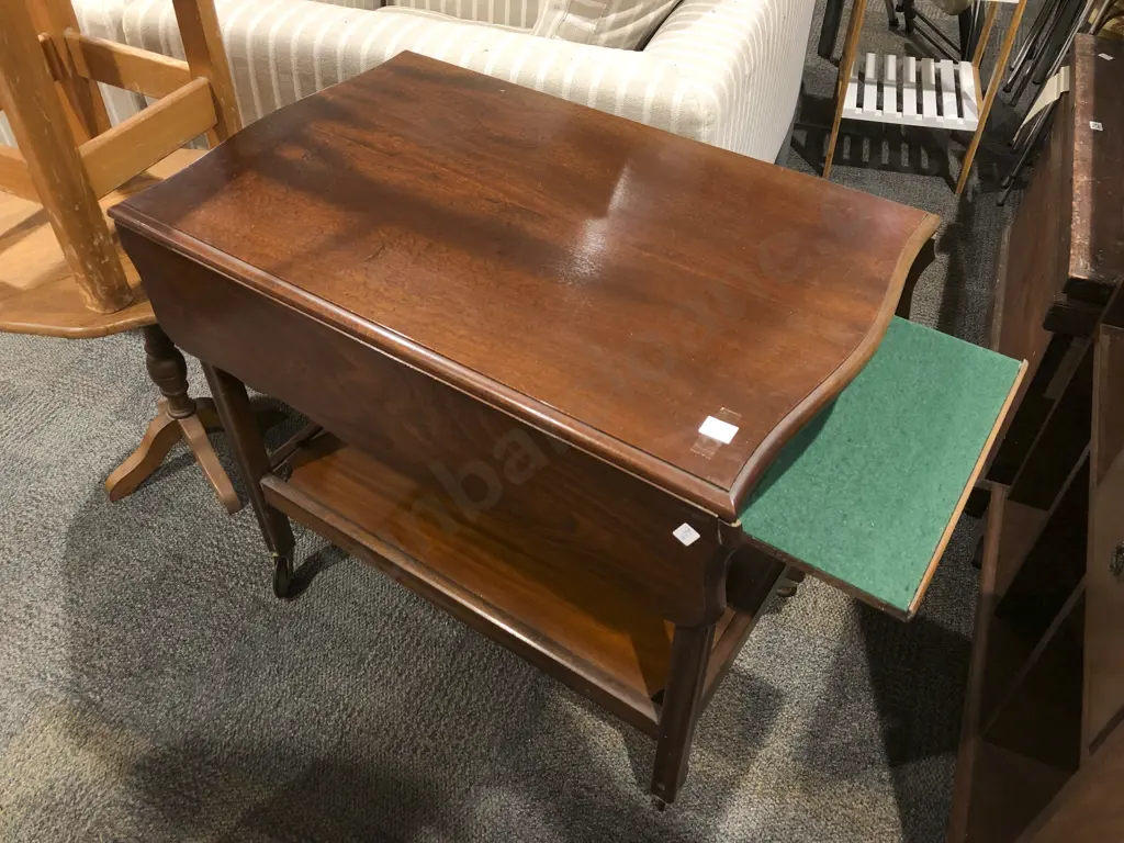 Drop Leaf Two Tier Tea Trolley Image 1++