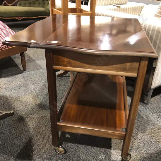 Drop Leaf Two Tier Tea Trolley