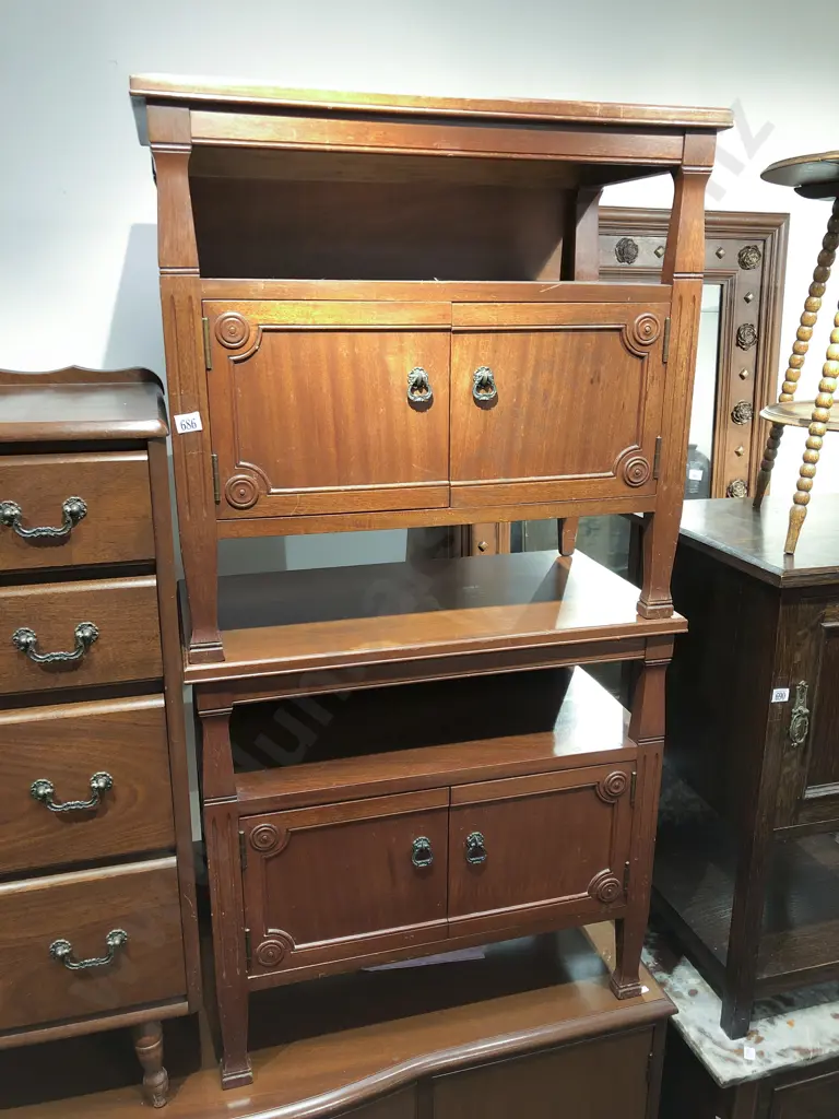 Pair of Mahogany Side Cabinets Image 1++