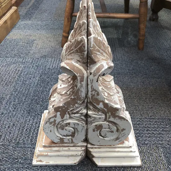 Pair of Distressed Vintage Corbells