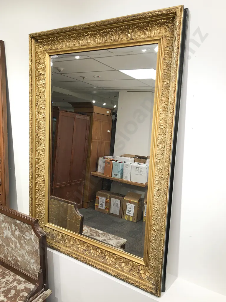 Gilt Framed Bevel Edged Wall Mirror Image 1++
