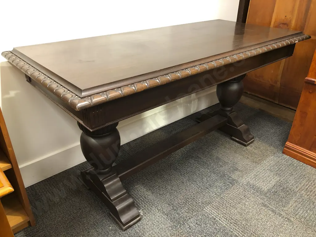 Mahogany Refectory Console Table Image 1++
