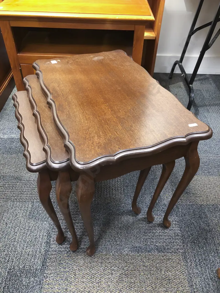 Mahogany Nest of Three Tables Image 1++
