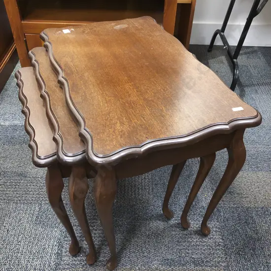 Mahogany Nest of Three Tables