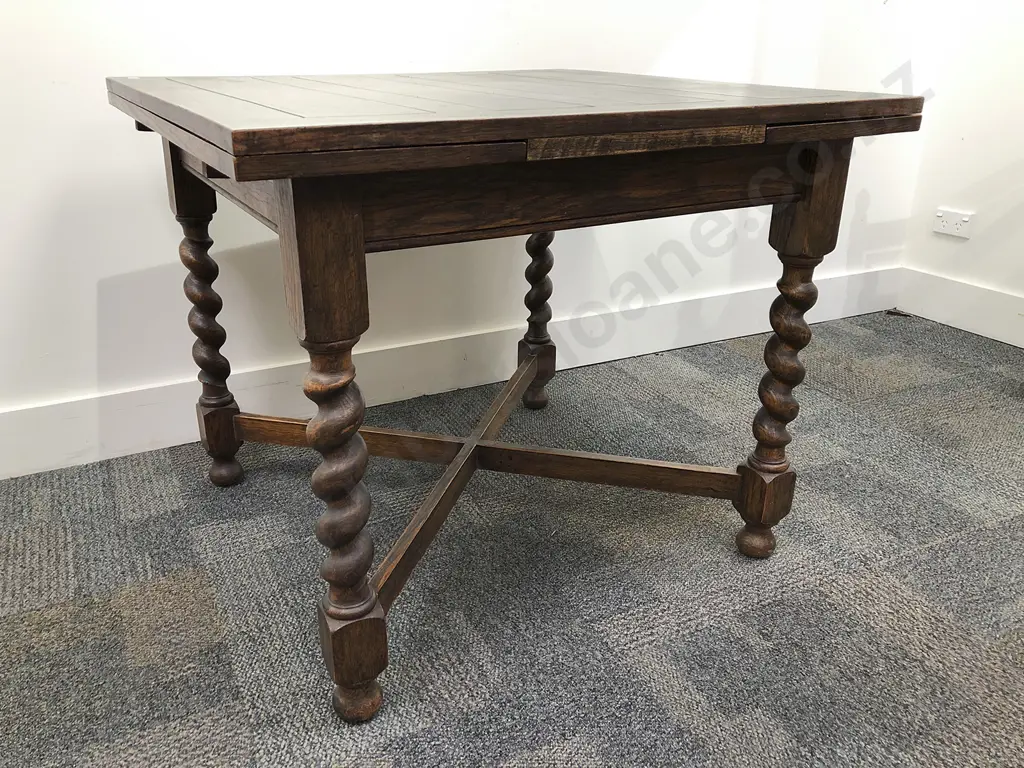 Victorian Oak Extension Dining Table Image 1++
