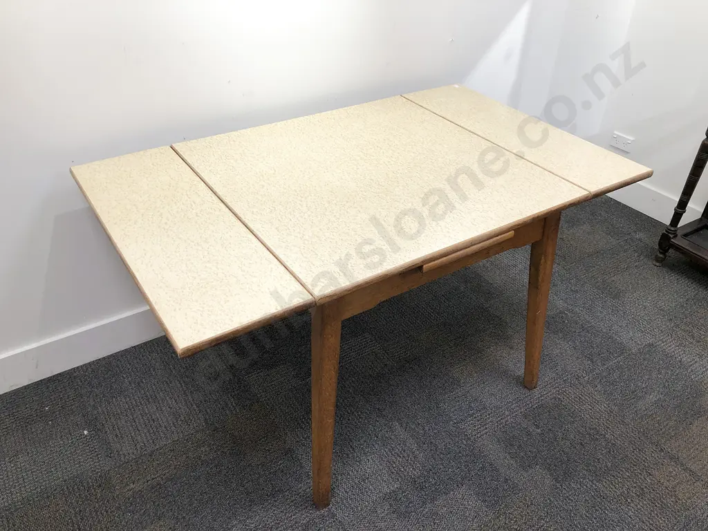 Oak Mid Century Formica Top Dining Table Image 1++