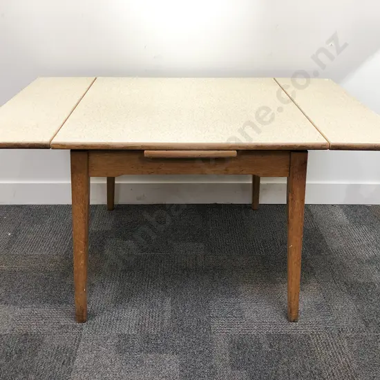 Oak Mid Century Formica Top Dining Table