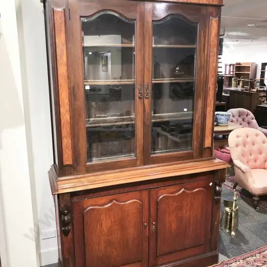 C19th NZ Colonial Cabinet Bookcase