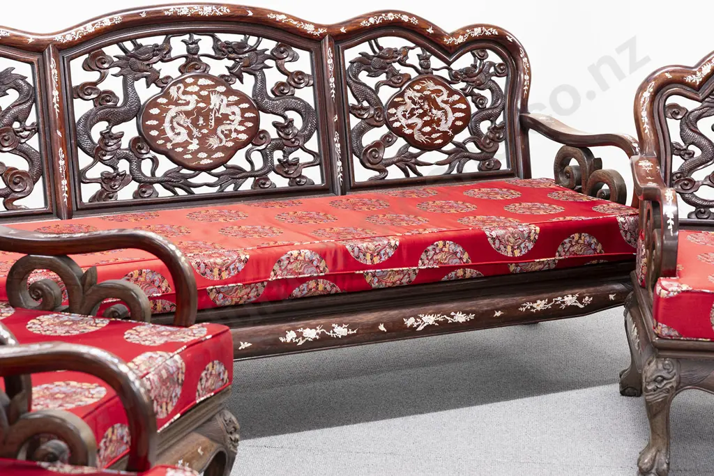 Good Quality Five Piece Rosewood Lounge Suite Image 1++