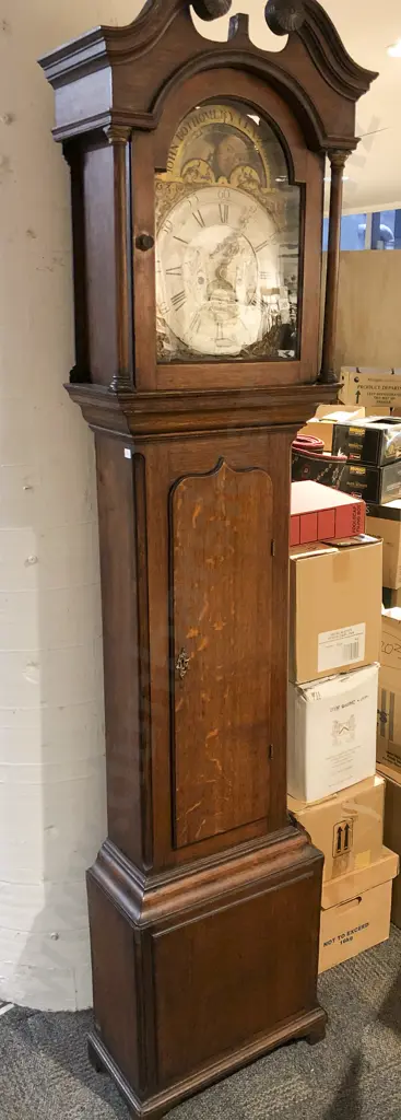 Geo III Oak Long Cased Clock By John Bothomley Clayton West Image 1++