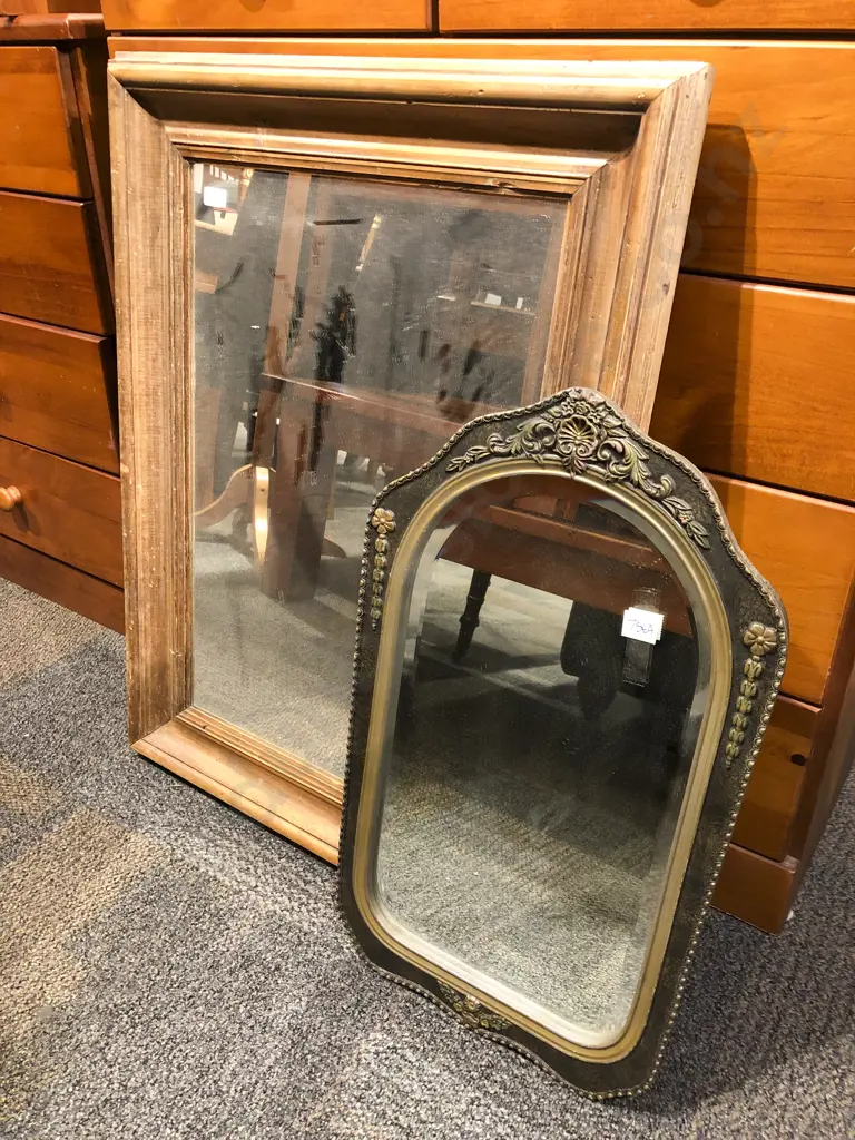 Ornate Bevel Edge Wall Mirror and Other Mirror Image 1++