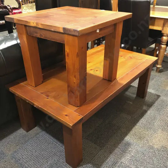 Rectangular Coffee Table with Smaller Matching Side Table