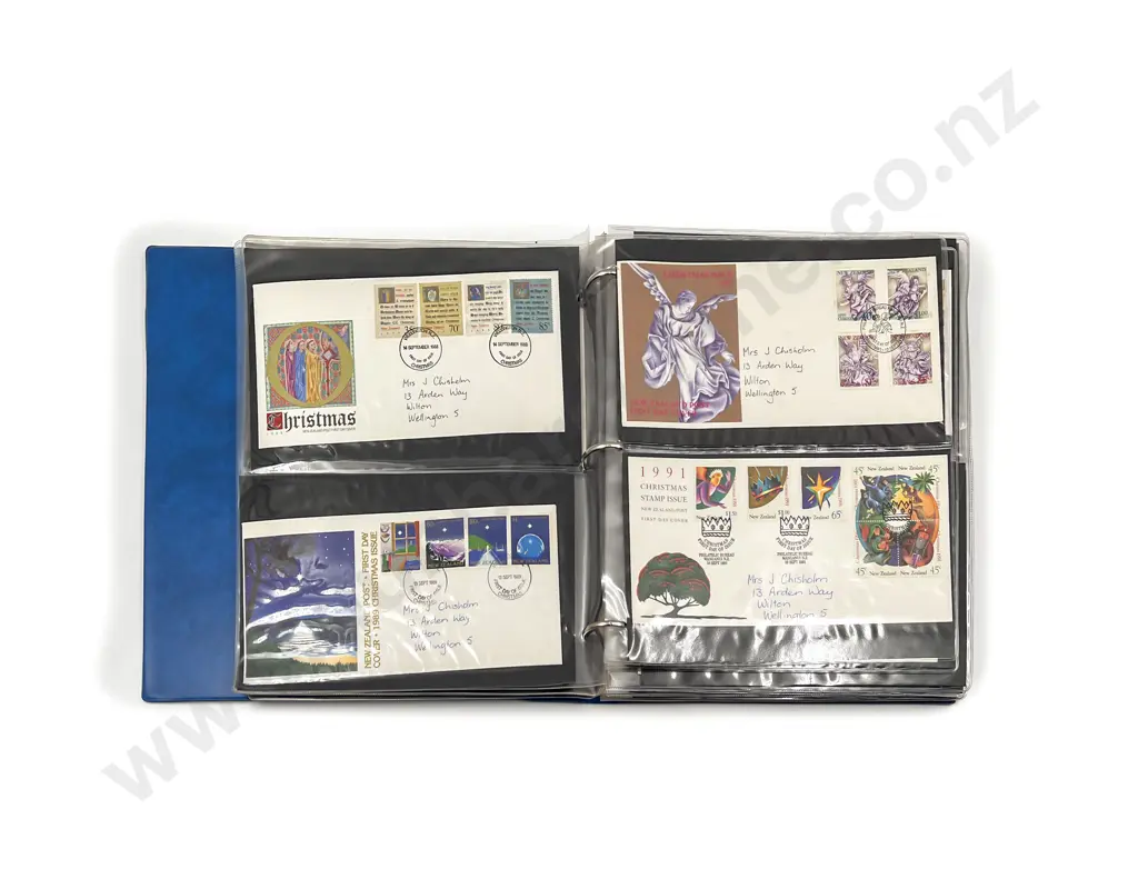 NZ FDC Album C1962-2003 Xmas 1990-2002 Health and Ross Dependency Image 1++