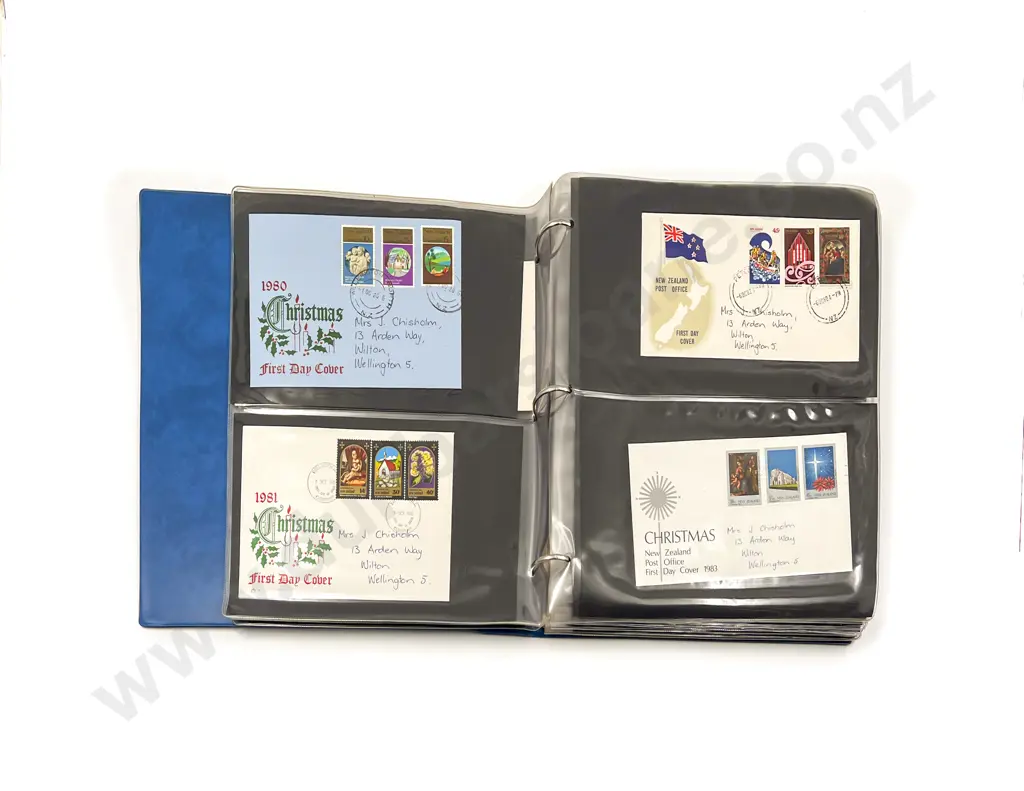 NZ FDC Album C1962-2003 Xmas 1990-2002 Health and Ross Dependency Image 1++