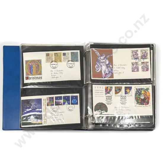 NZ FDC Album C1962-2003 Xmas 1990-2002 Health and Ross Dependency
