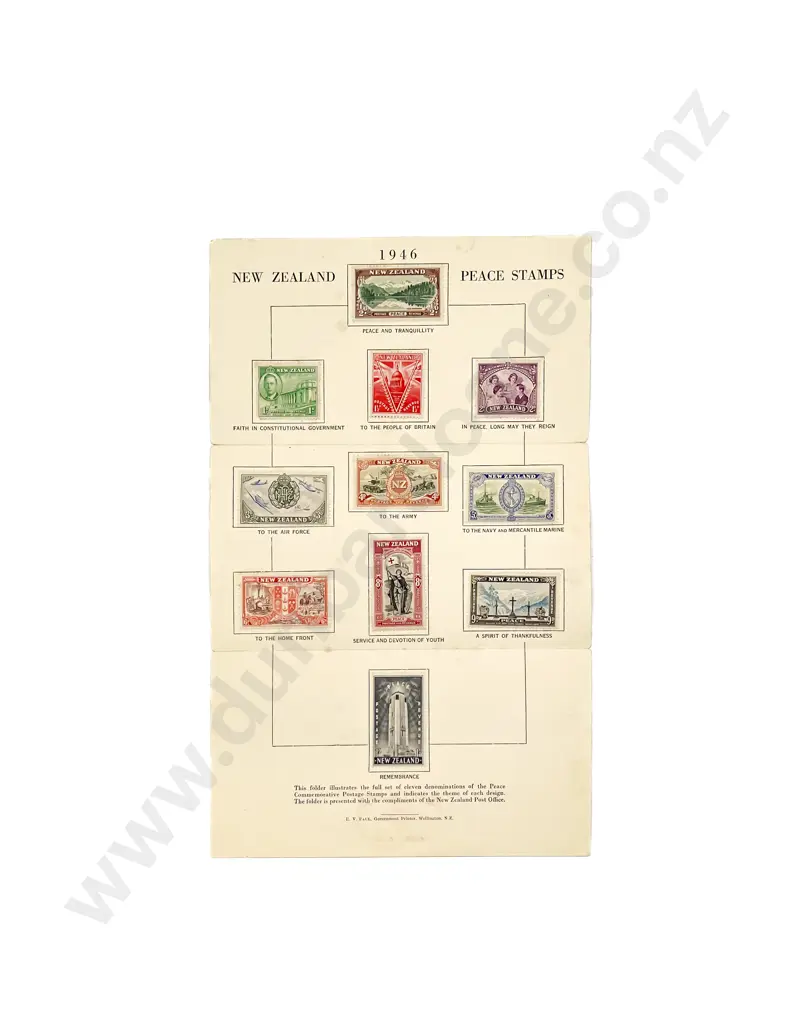 NZ Two Folders 1946 Mint Peace Stamps Image 1++