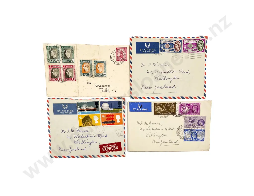 NZ World and Pacific First Airmail Tin Can and Assorted Image 1++