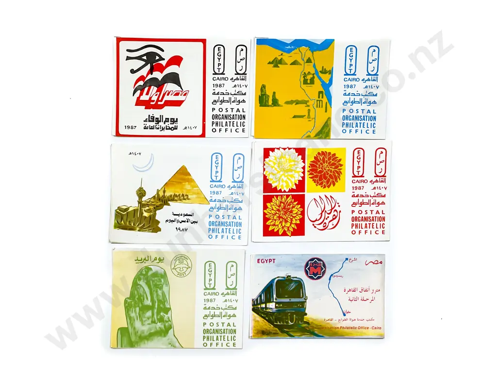 Egypt Five Vintage Stock Book Albums with sorted loose stamps and histories Image 1++