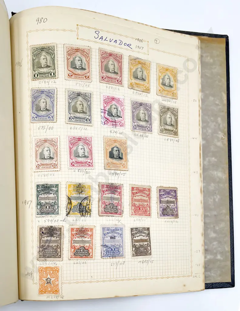 Salador Vintage Album of Stamps 15 pages Image 1++
