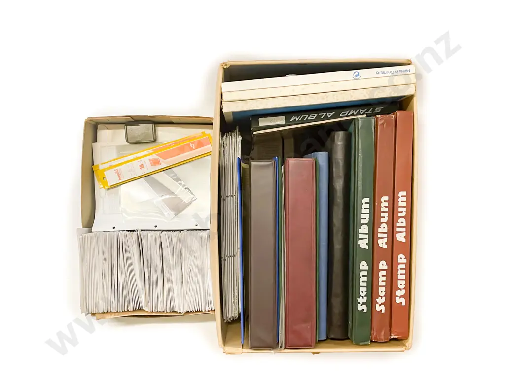 Vintage Empty Stock Book Albums and Stamp Hinges and Mounts Image 1++