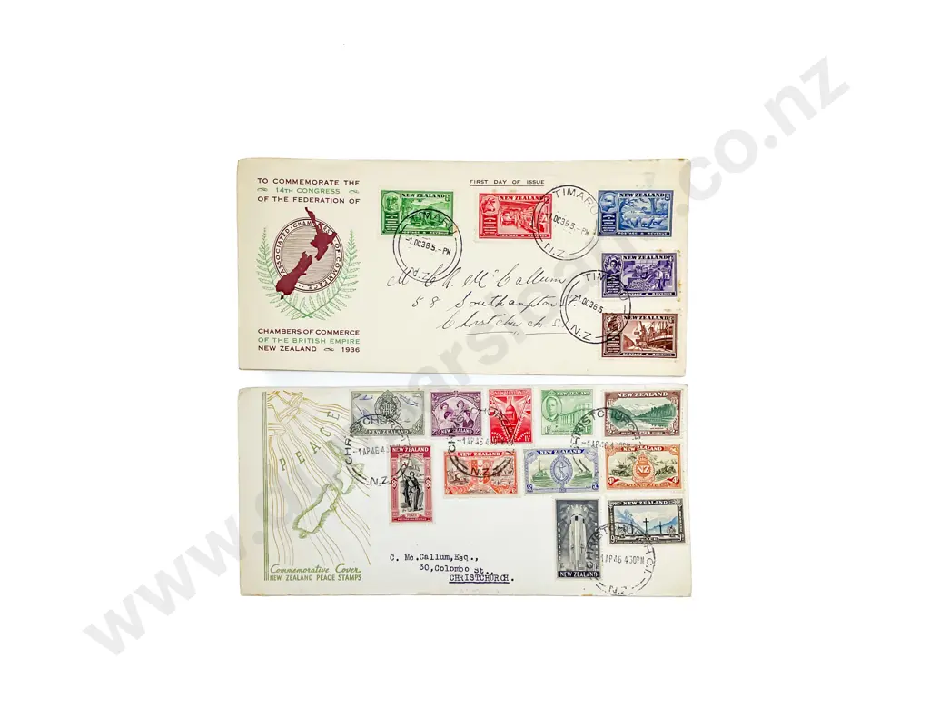 NZ Bundle Qty Early FDC's with Western Samoa Image 1++