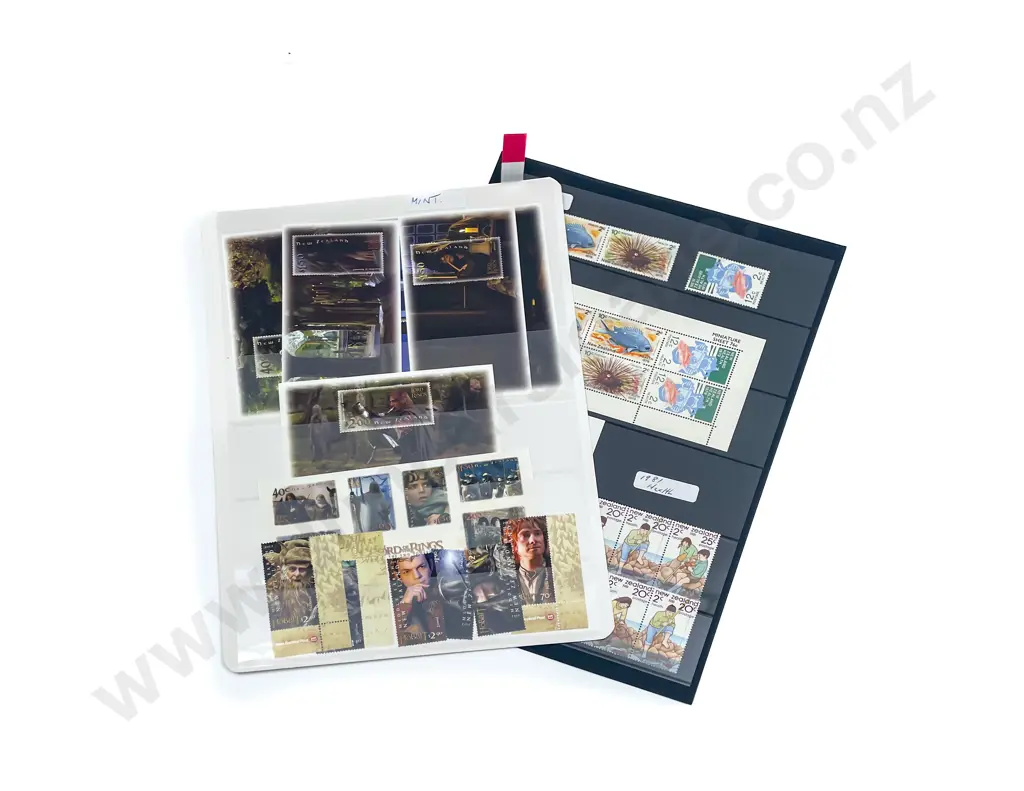 NZ Small Vintage Stock Book Album Mainly Mint Stamps with FDC's and Mini Sheets Image 1++